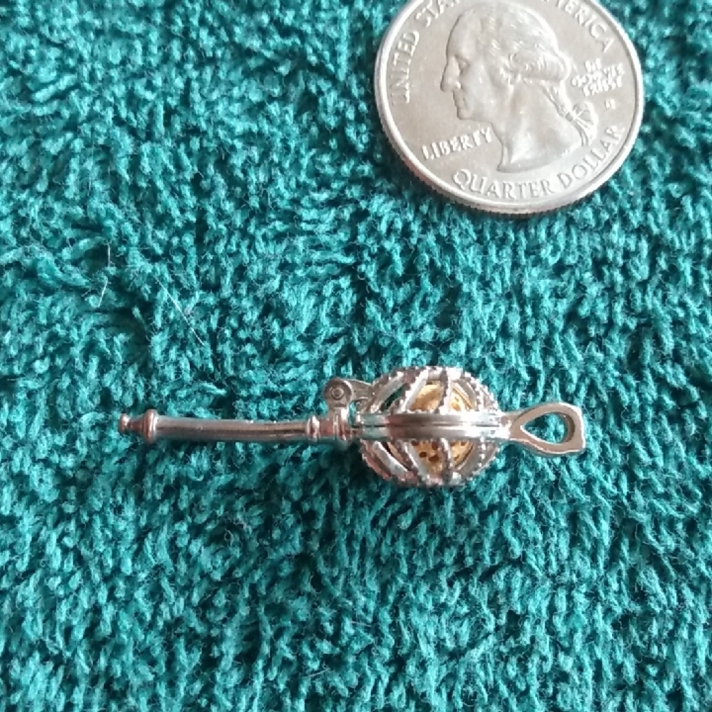 Silver Key Pendant with Colorful Beads - Picture 5 of 6